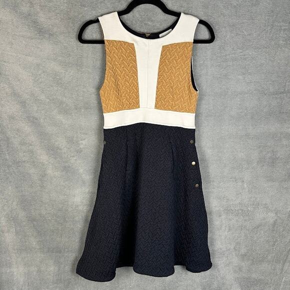 Maeve Anthropologie Dress Womens 2 Petite Cable Knit Sleeveless Preppy Career - Picture 1 of 15